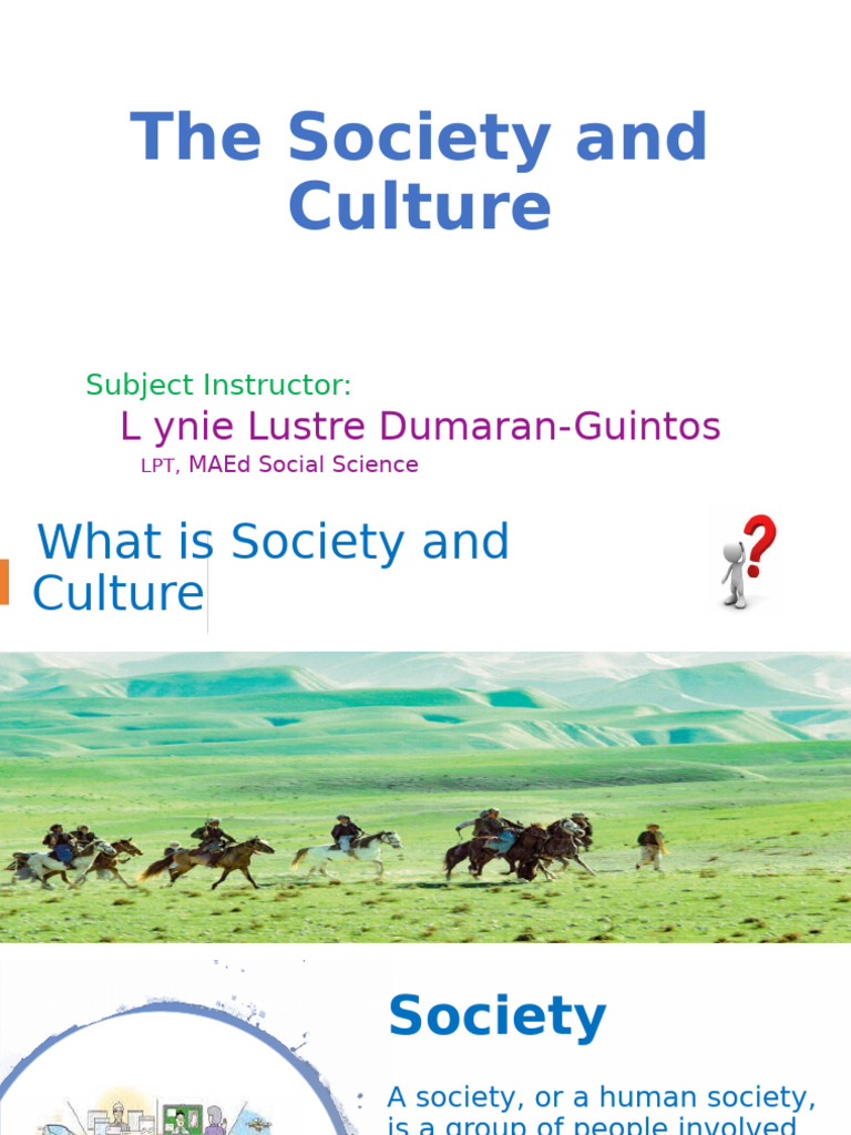 Society and Culture | PDF