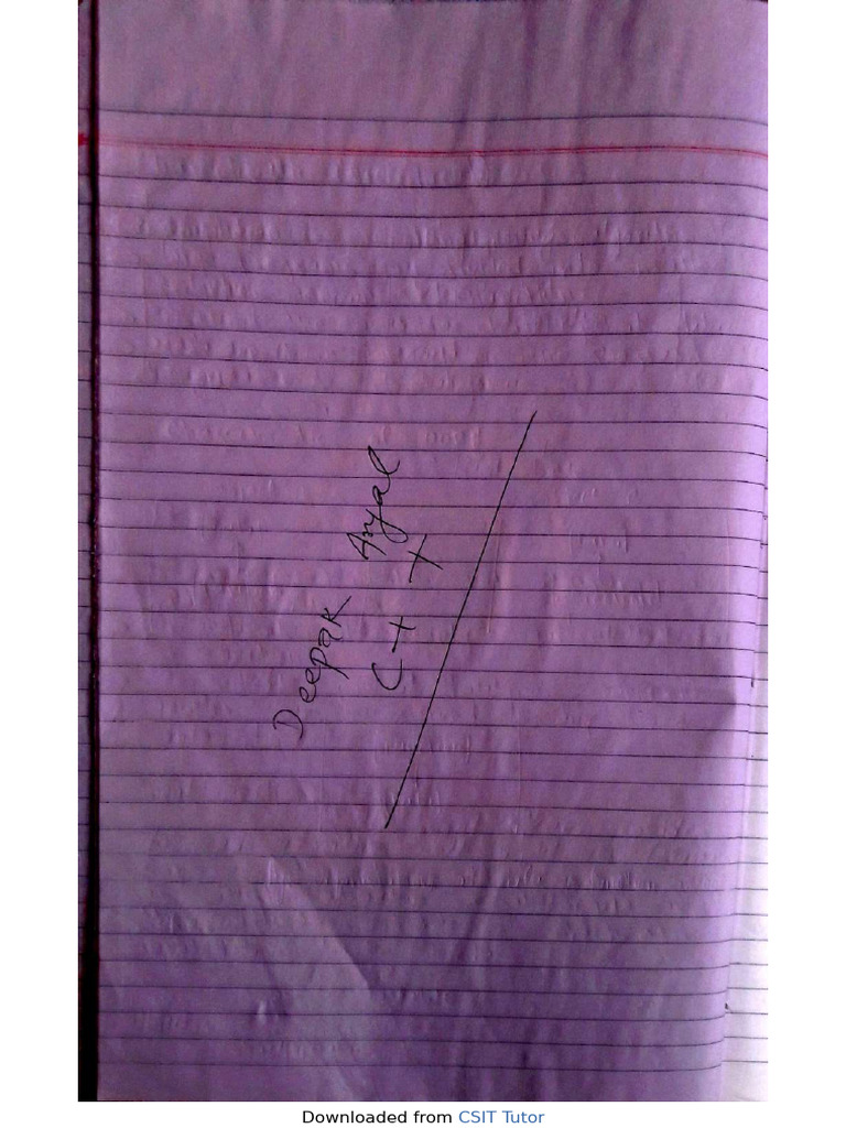 Object Oriented Programming Handwritten Note | PDF