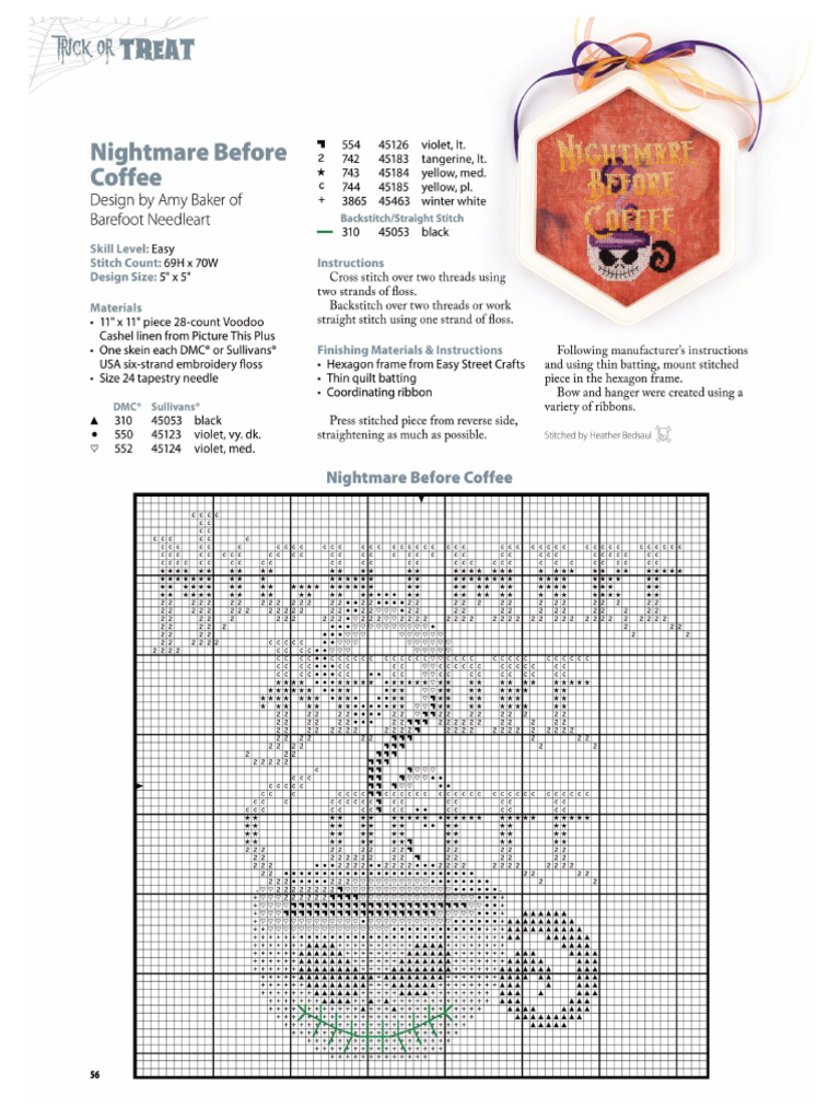 Nightmare Before Coffee Cross Stitch Pattern | PDF
