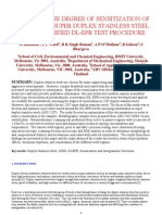 Studies On The Degree of Sensitization of Welded 2507 Super Duplex Stainless Steel Using A Modified Dl-Epr Test Procedure