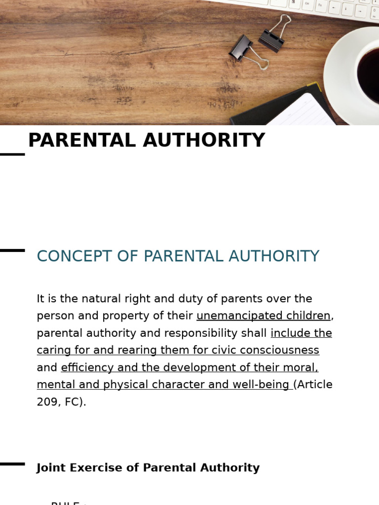 Understanding Parental Authority Rights | PDF | Legal Guardian | Parent