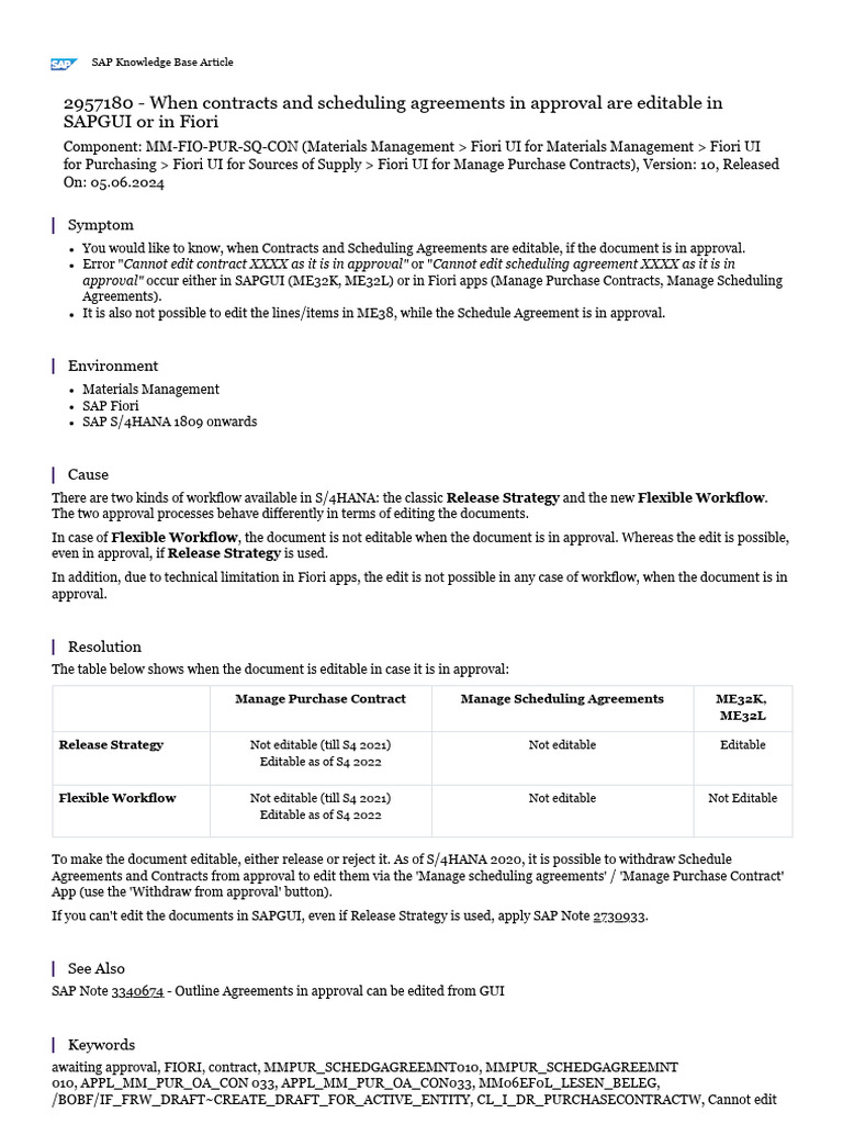 Editing Contracts in Approval Status | PDF | Computing