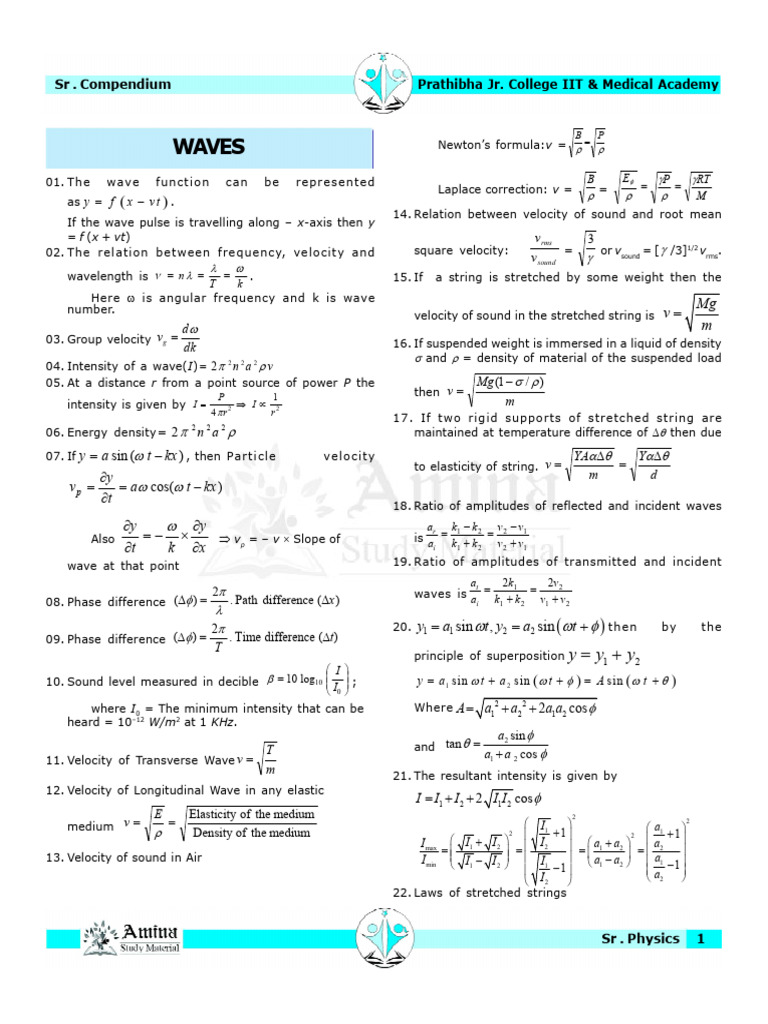 SR Compendium | PDF | Refraction | Angular Resolution