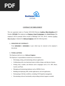 Employee Contract Sample