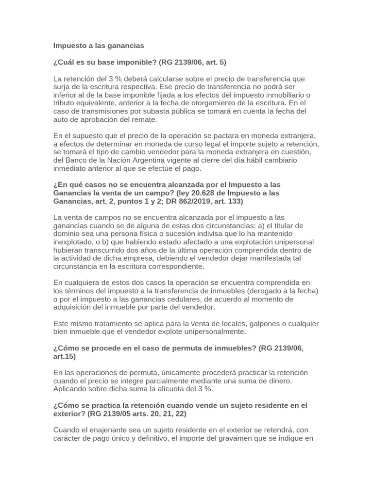 Impuesto A Las Ganancias | PDF | Impuestos | Impuesto sobre la renta