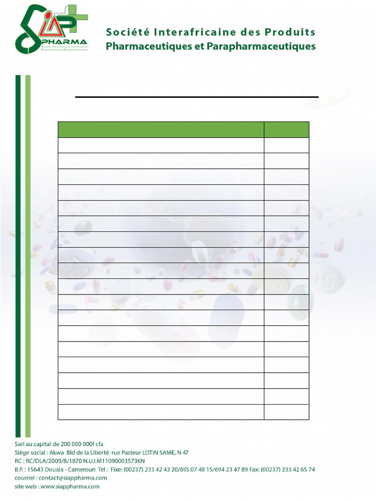 Nouvel Arrivage Siap Pharma | PDF