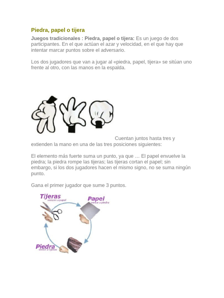 Piedra Papel o Tijera | PDF