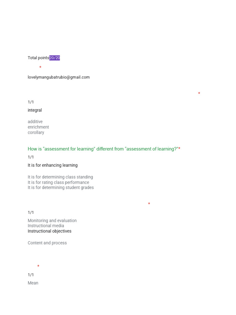 Assessment of Learning copy | PDF | Educational Assessment | Curriculum