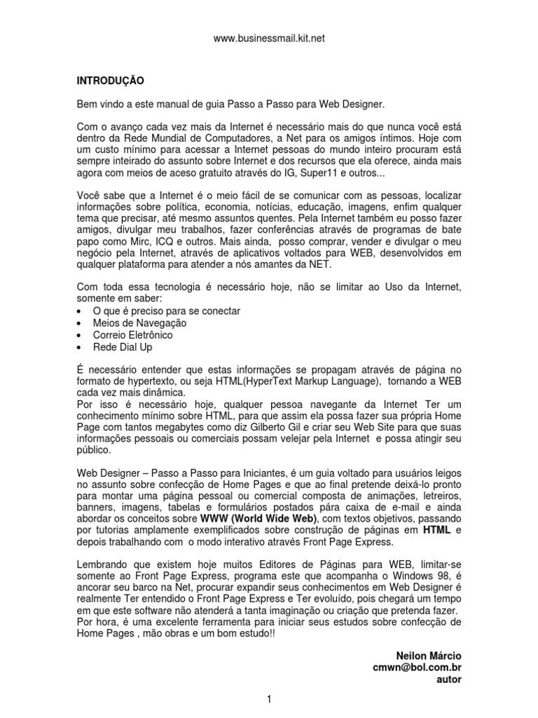 Guia Prático de Web Design para Iniciantes | PDF | Rede mundial de ...
