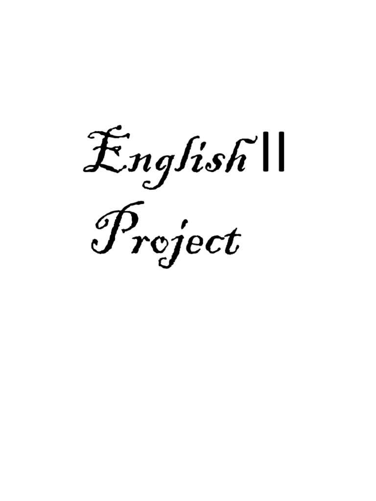 English Ii Project Pdf Horror Fiction Supernatural