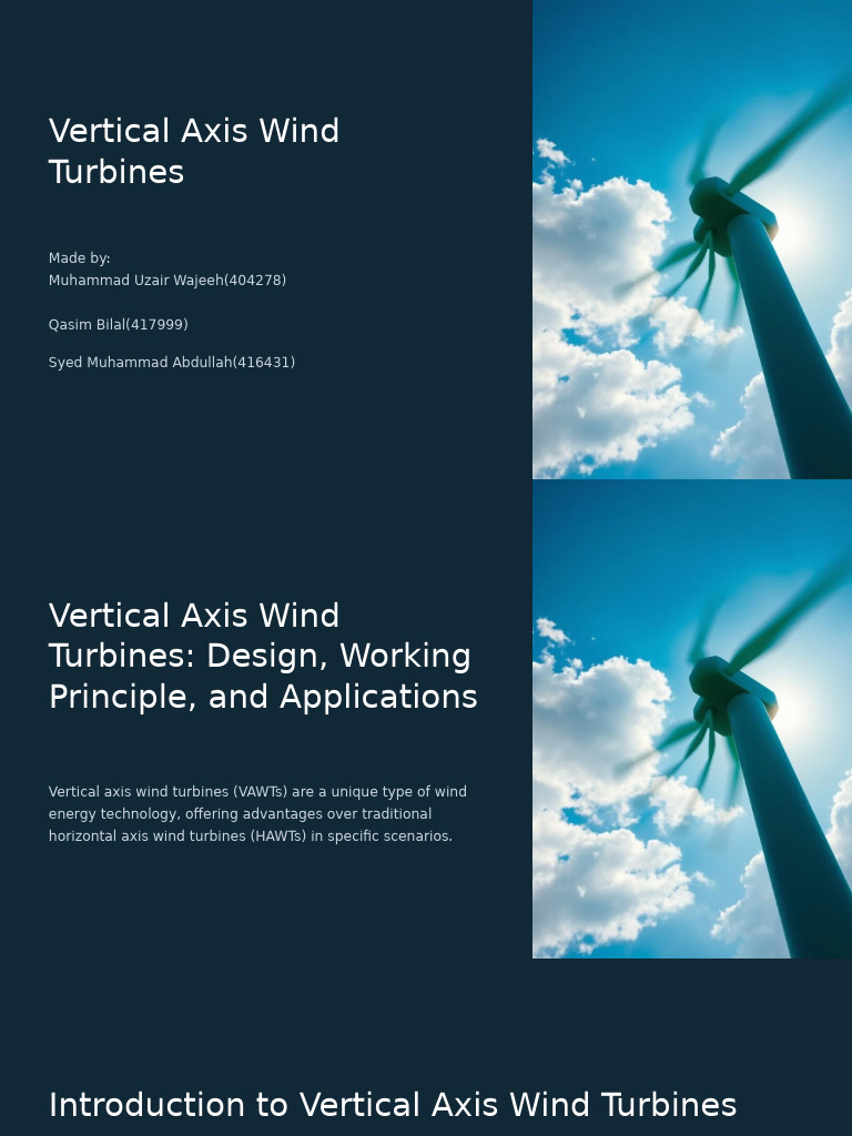 Vertical Axis Wind Turbines Final Final | PDF | Wind Turbine | Electric ...