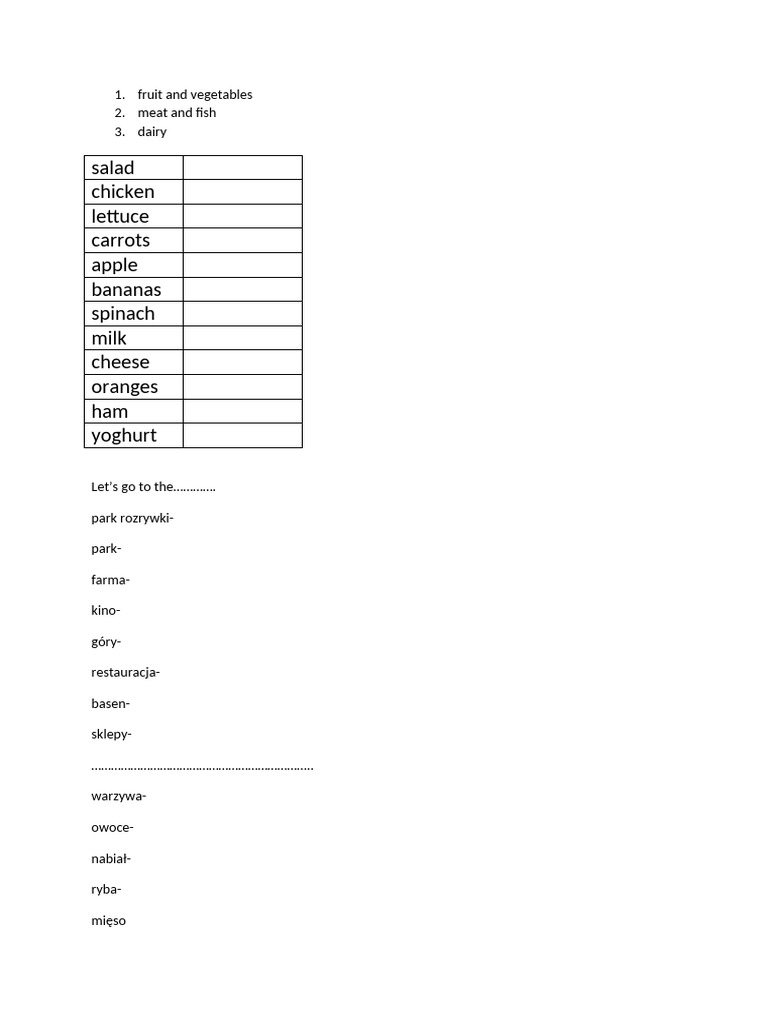 Fruit and Vegetables | PDF