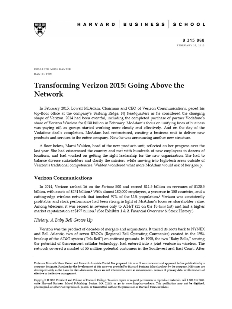 Transforming Verizon 2015 23 | PDF | Verizon Communications | Lte ...