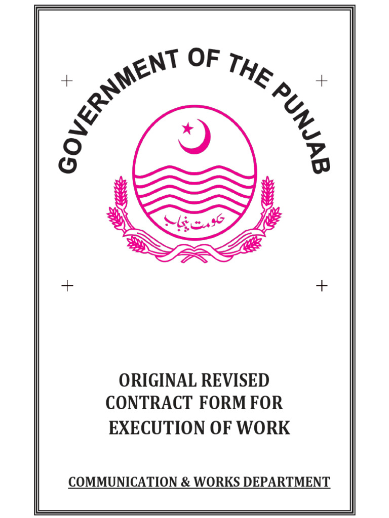 Original Revised Contract Form For Execution of Work: Communication ...