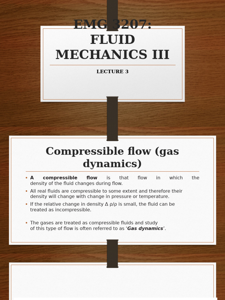 Compressible Flow in Fluid Mechanics | PDF