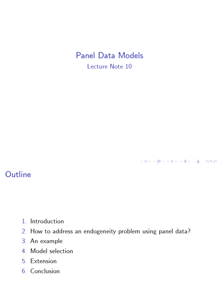 72 UE Panelv3 | PDF | Ordinary Least Squares | Errors And Residuals