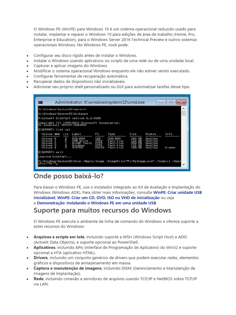 Introdução ao Windows PE para 10 | PDF | Inicialização (informática ...