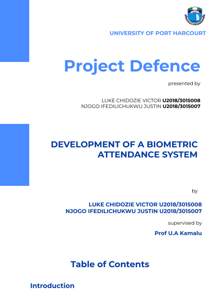 Biometric Attendance System Project | PDF | Biometrics | Application ...