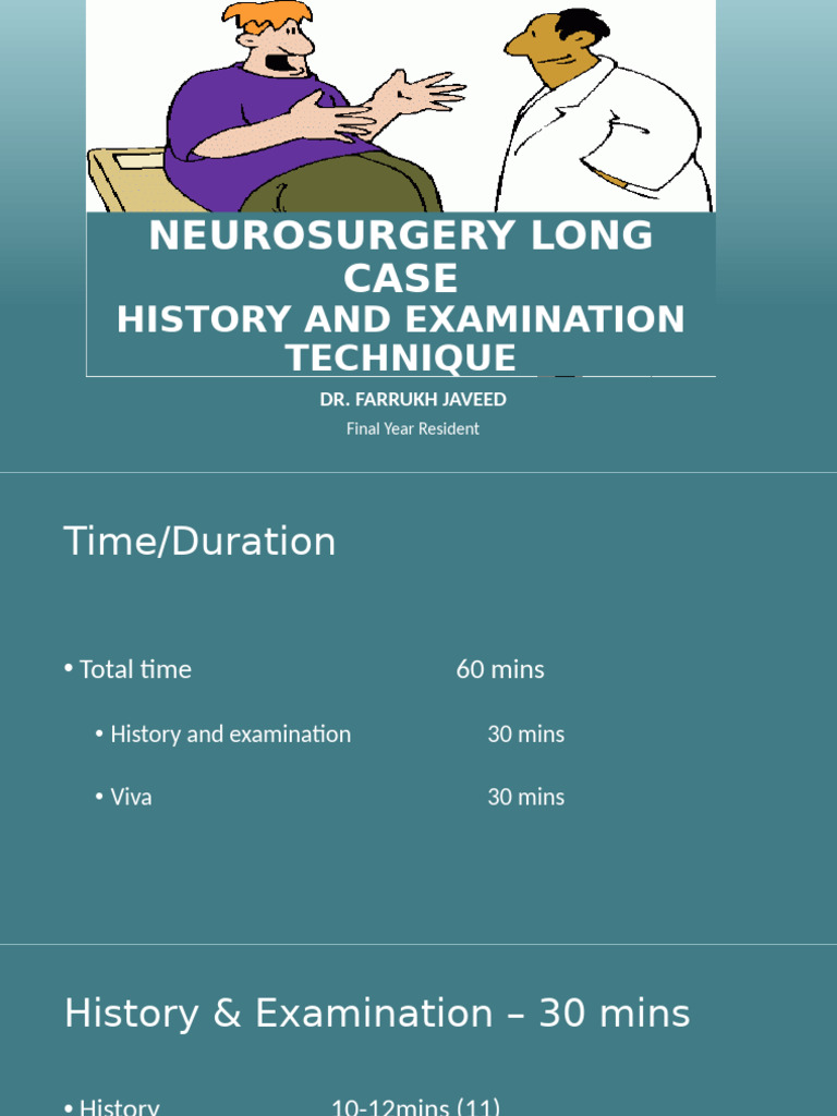 Neurology Case History & Examination Guide | PDF | Nervous System ...