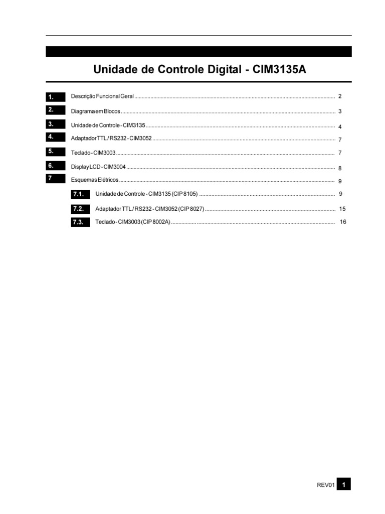 Unidade de Controle Digital CIM3135A | PDF | Fonte de energia ...
