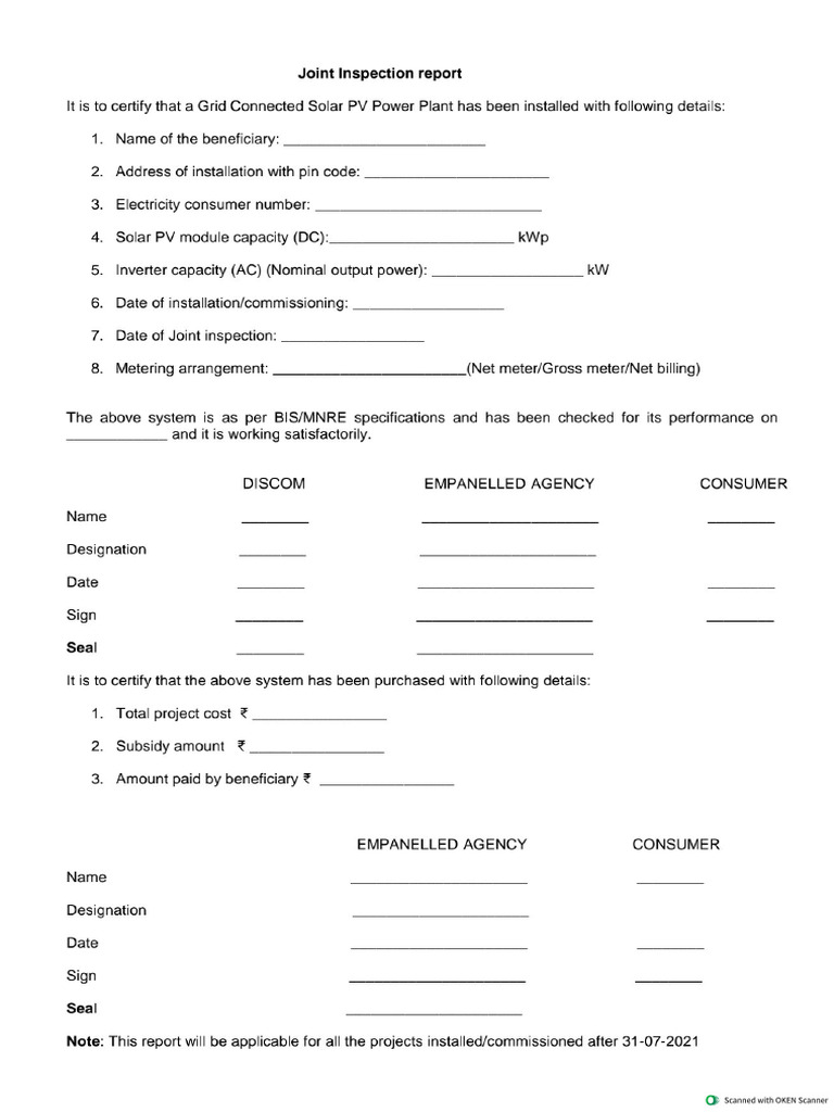 Joint Inspection 30june2021 | PDF