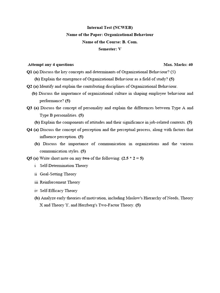 Internal Test | PDF