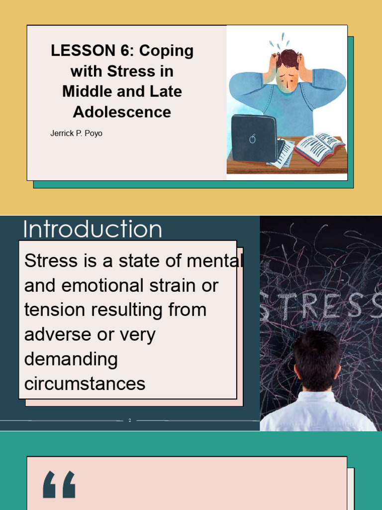 Coping With Stress in Middle and Late Adolescence 0 | PDF | Stress ...