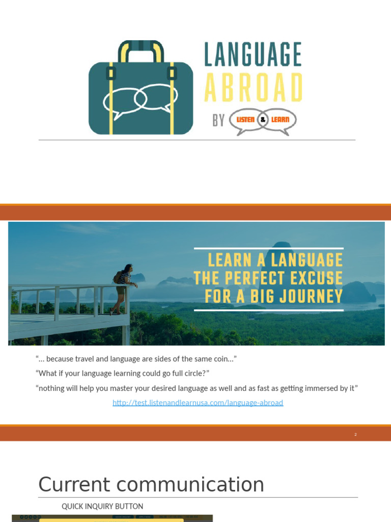 Language Immersion Programs Abroad | PDF