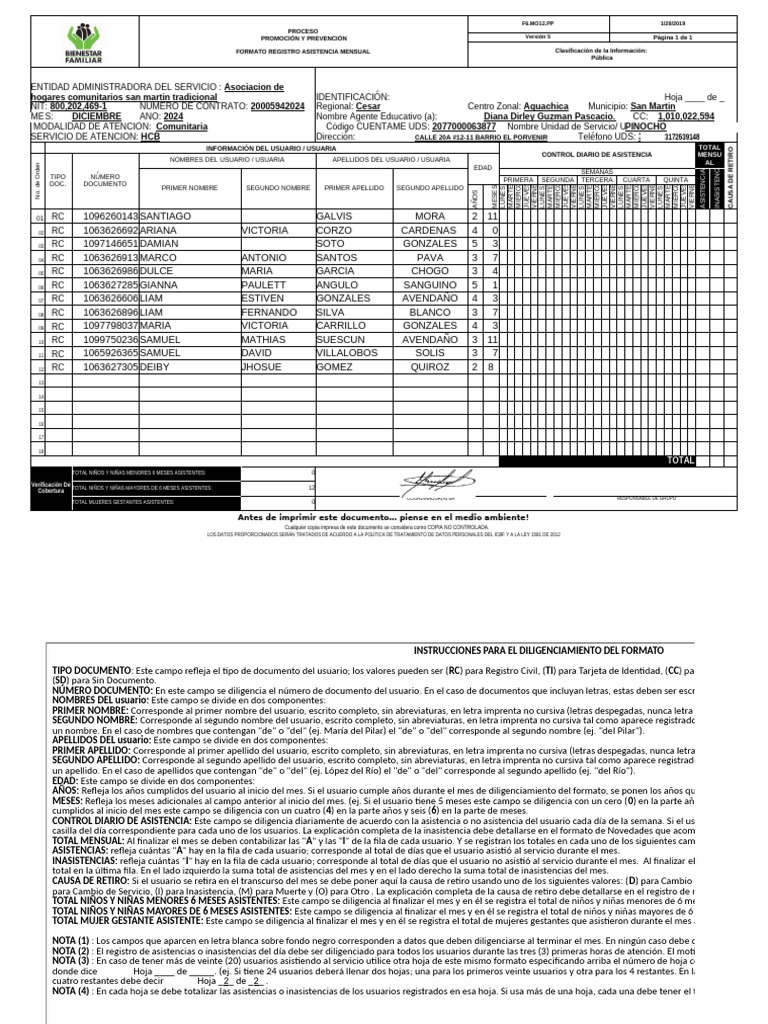 Formato Ram v5 6.06.2018 | PDF | Documento de identidad | Escritura