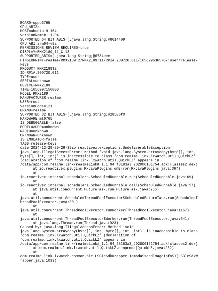 Realme Link App Error Analysis | PDF | Computer Programming | Software ...