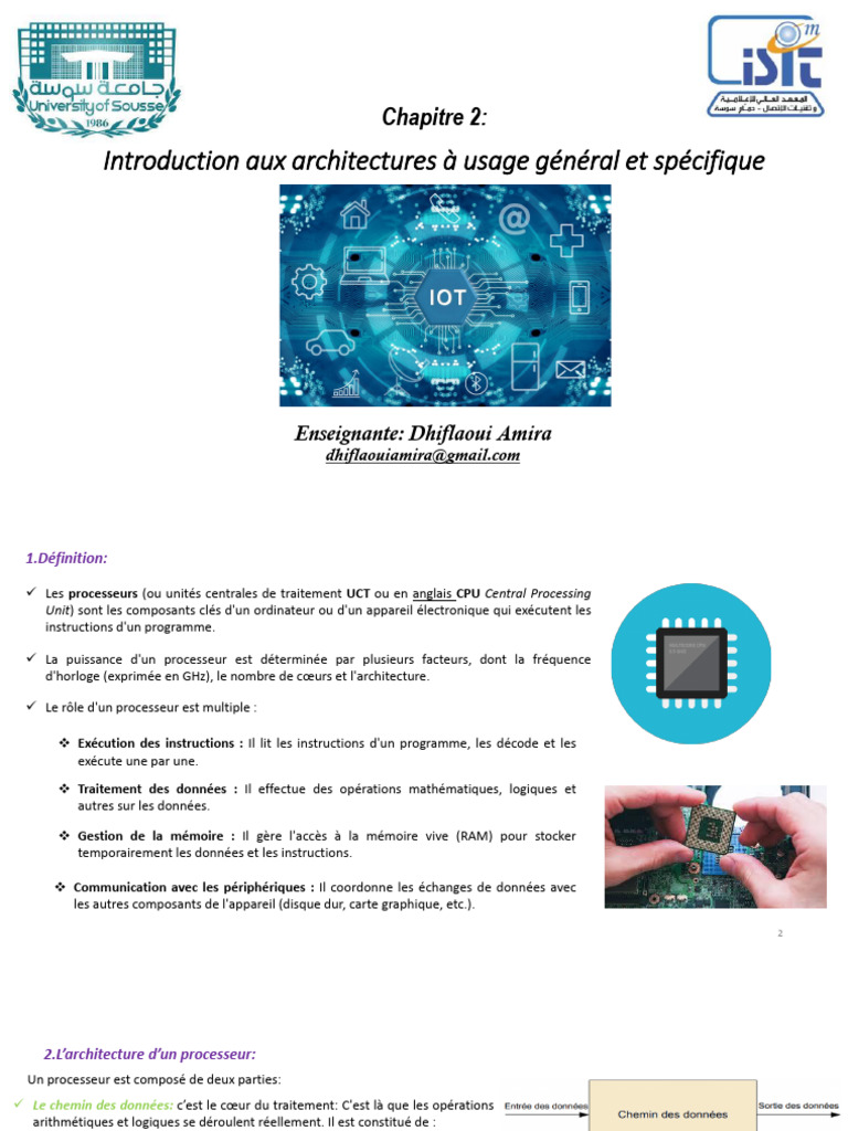 Processeurs : opérations logiques et arithmétiques | PDF ...