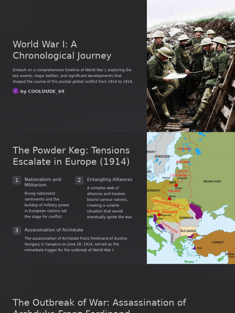 World War I A Chronological Journey | PDF | World War I | Western Front ...