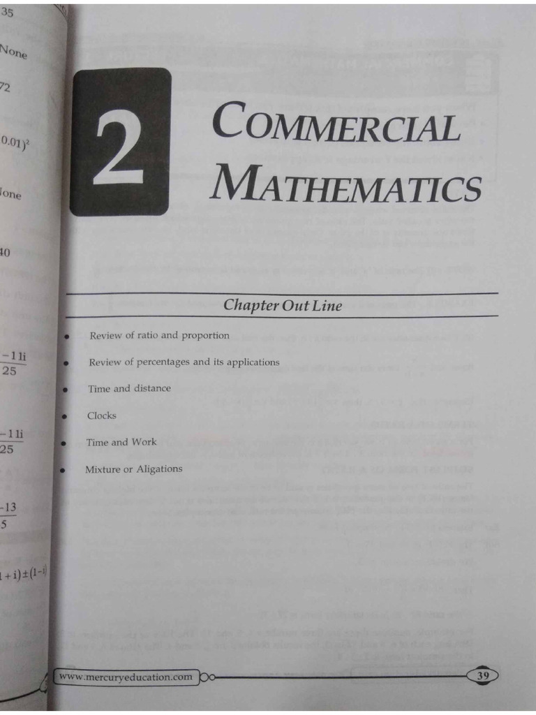 Commercial Mathematics (Iit Track 2) | PDF