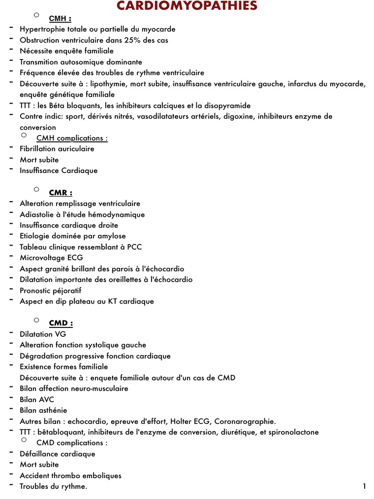 Comprendre les cardiomyopathies et HTA | PDF | Hypertension artérielle ...