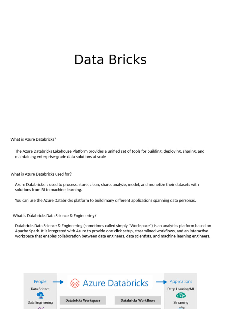 Data Bricks | PDF | Apache Spark | Computer Cluster