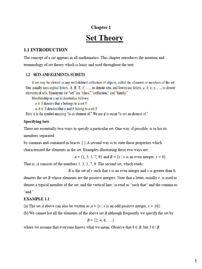 Chapter 1-M_pagenumber | PDF | Set (Mathematics) | Arithmetic