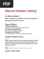 Manual Testing Full NOTES | PDF