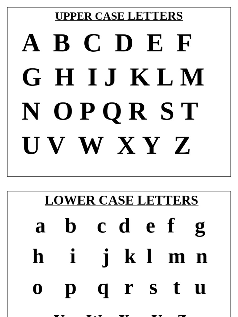 Upper and Lower Case Letters Guide | PDF