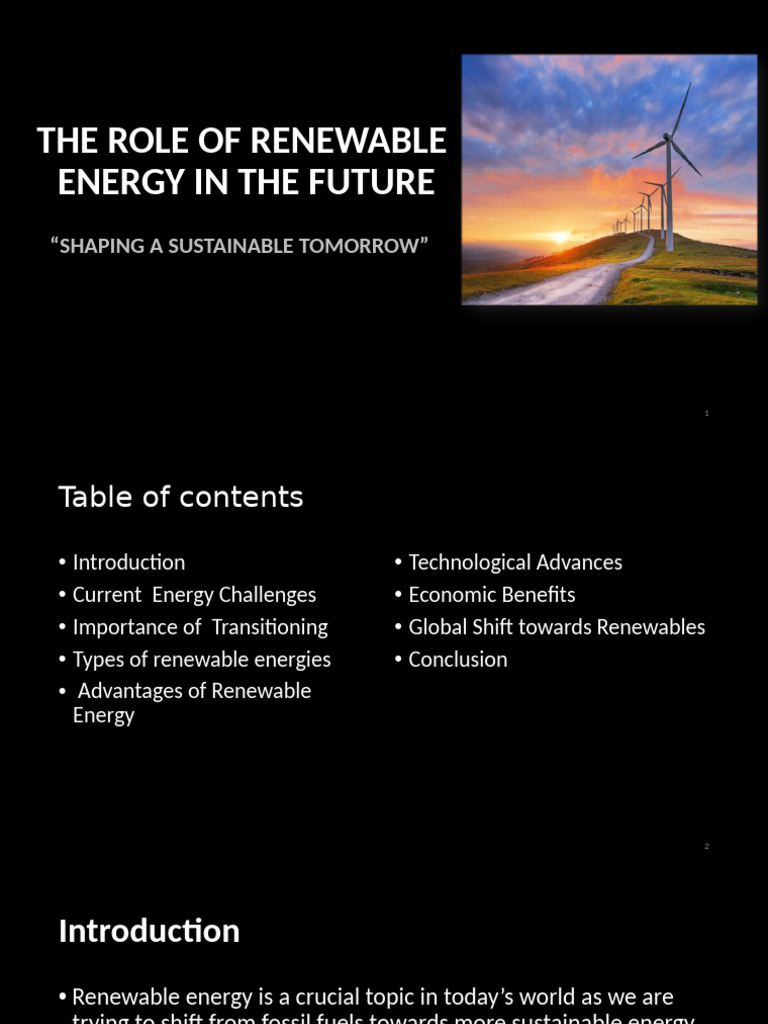 Future of Renewable Energy Solutions | PDF | Renewable Energy | Energy ...