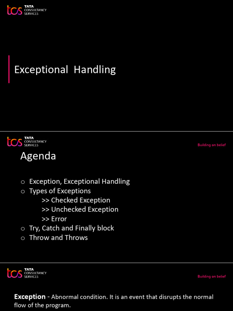 Exceptional handling 1 3 pdf