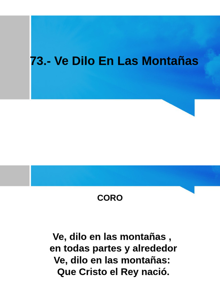 73.- Ve dilo en las montañas. | PDF