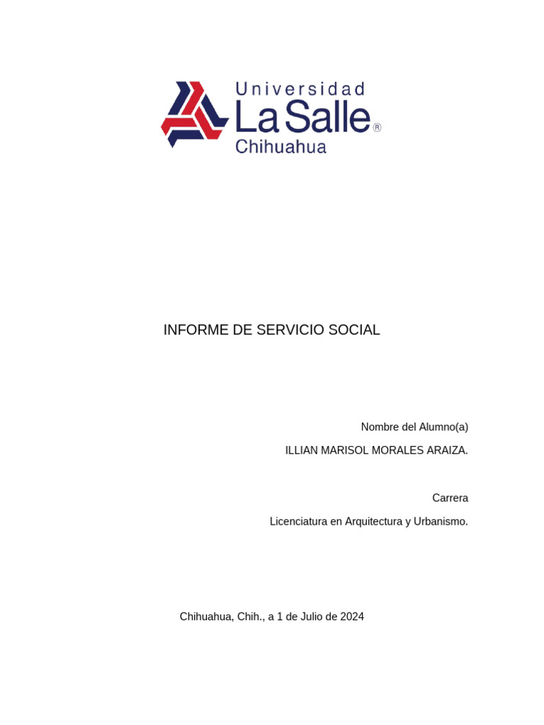 Informe de Servicio Social UACH | PDF | Trabajo Social | Diseño