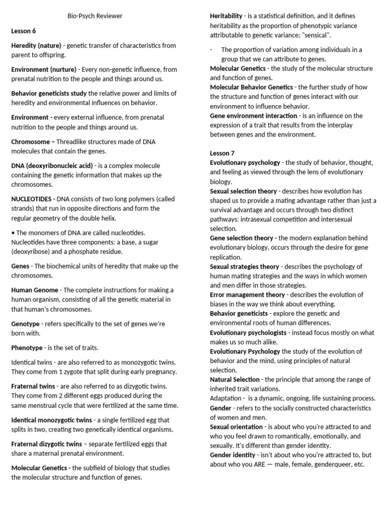 Genetics and Behavior: Nature vs. Nurture | PDF | Stress (Biology) | Twin
