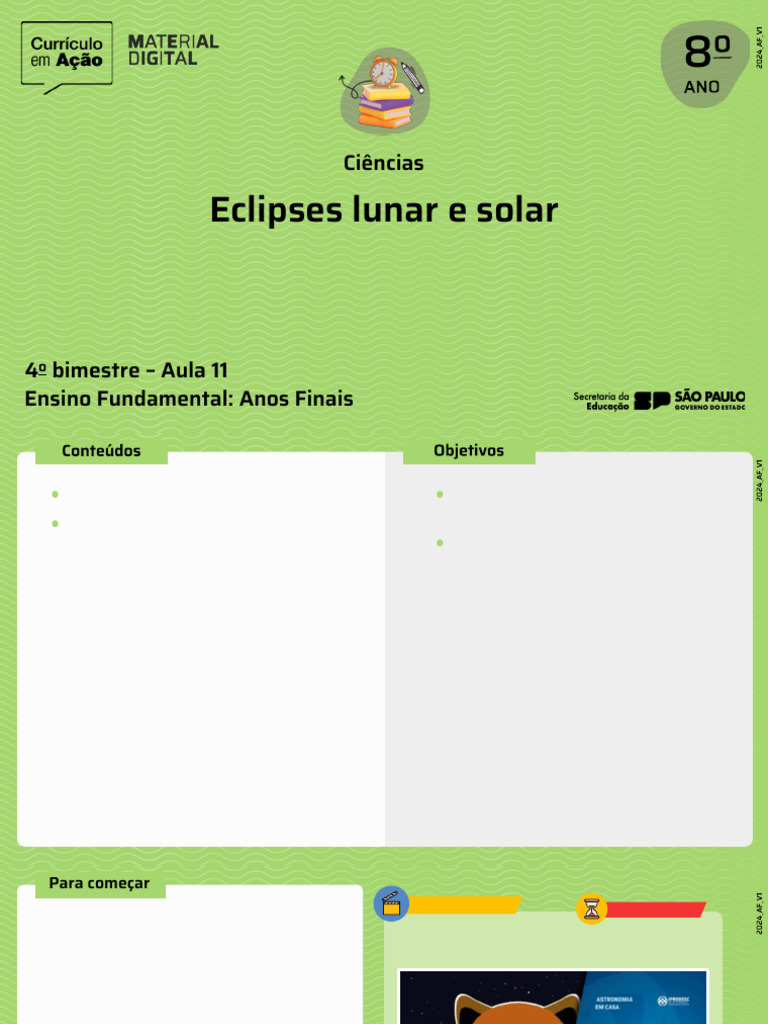 Eclipses Solares e Lunares: Tipos e Ocorrência | PDF | Eclipse | Lua