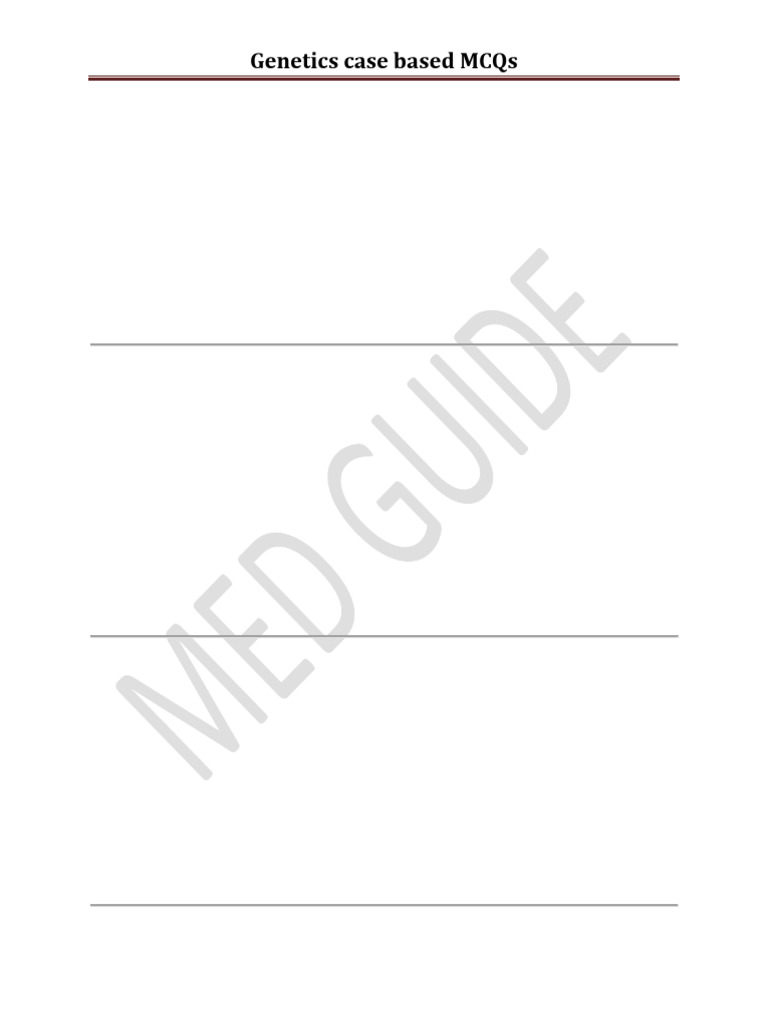 Genetics Case-Based MCQs Analysis | PDF | Down Syndrome | Cytogenetics