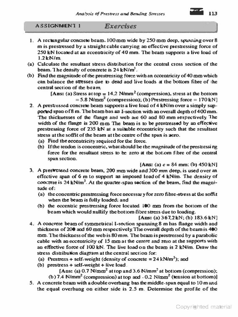 LAB ASSIGNMENT 1 and 2 (2) | PDF | Beam (Structure) | Prestressed Concrete