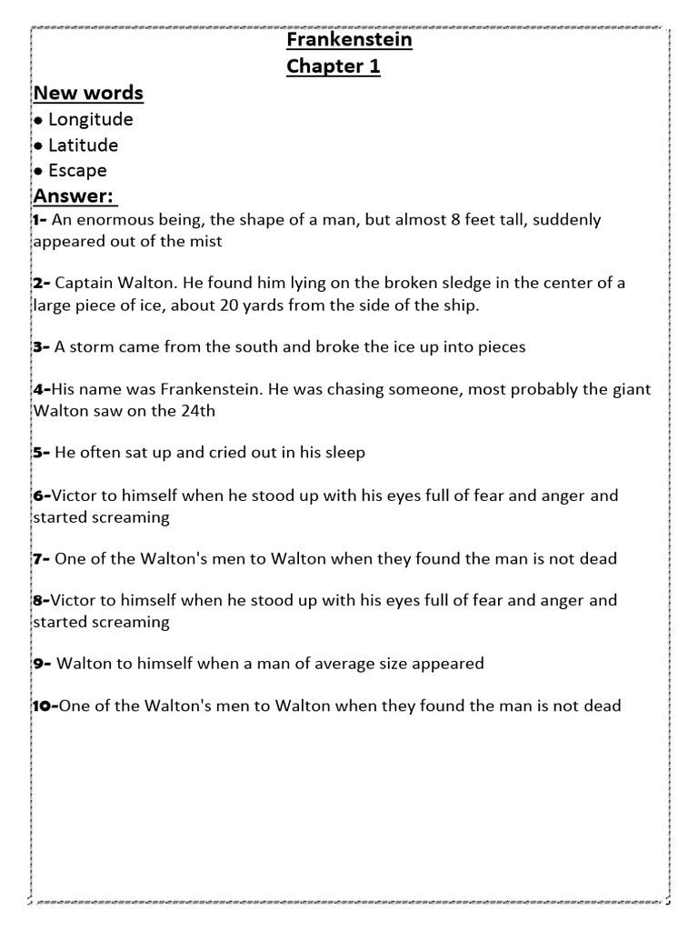 Chapter 1 Answers | PDF