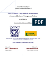 Post-Graduate Programme in Management: To The Aravali Institute of Management, Jodhpur