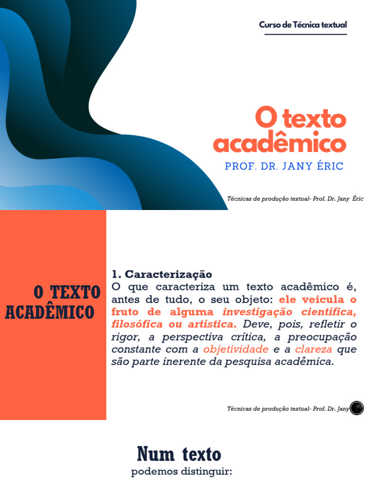 Características do Texto Acadêmico | PDF