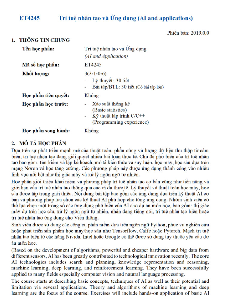 Đề cương TTNT | PDF